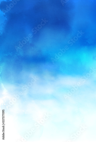 空　水彩　和紙　背景