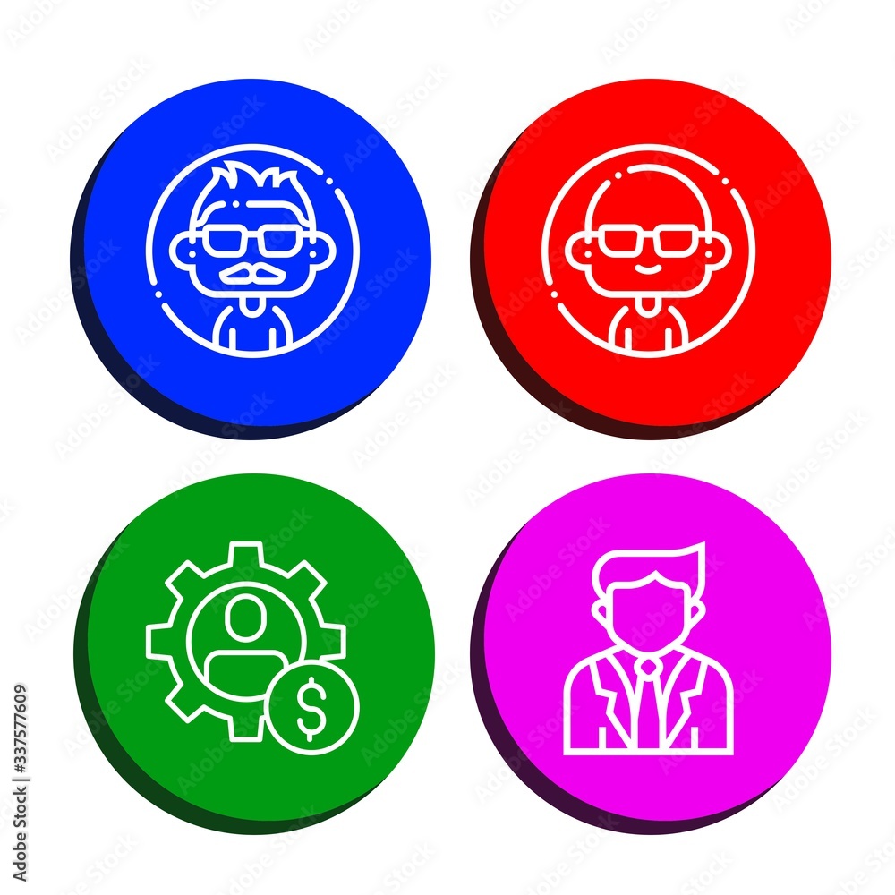 leadership simple icons set leadership simple icons set