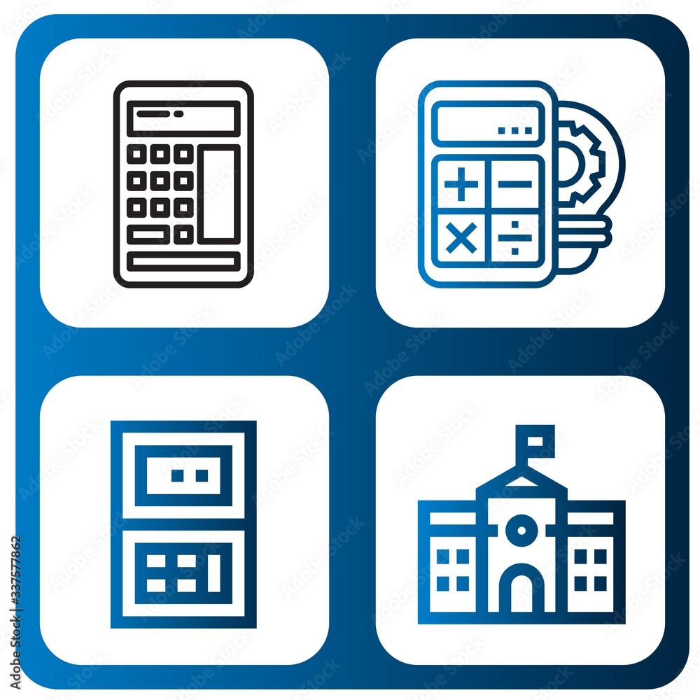 mathematics icon set mathematics icon set