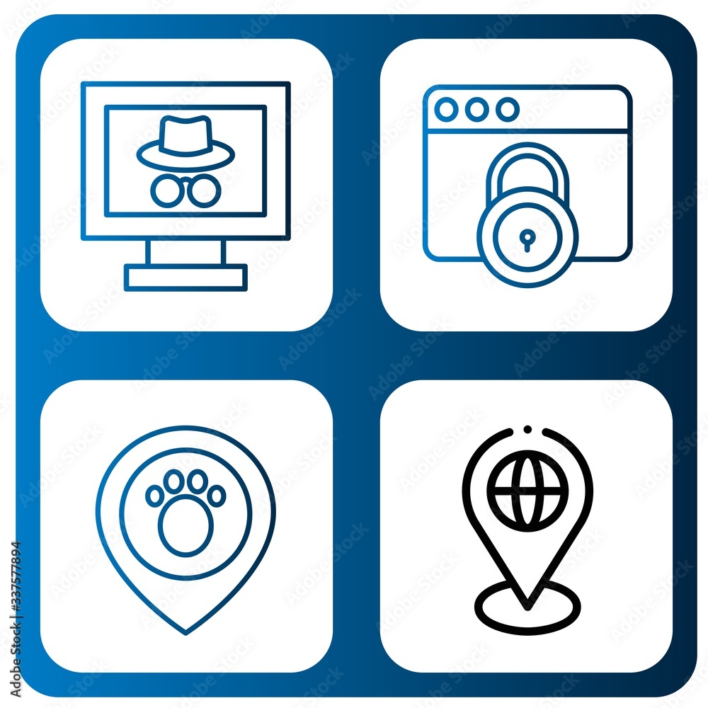 Set of content icons