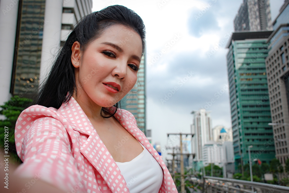 Beautiful young business woman smile portrait and selfie photo for relaxation free time. Beautiful young business woman smile portrait and selfie photo for relaxation free time.