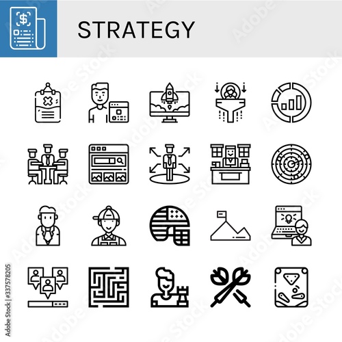 Set of strategy icons