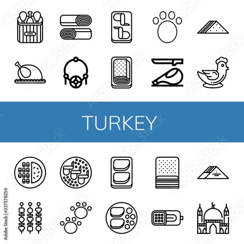 Set of turkey icons