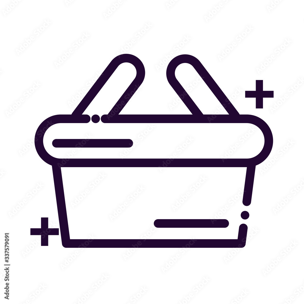 hand shopping basket line style icon hand shopping basket line style icon