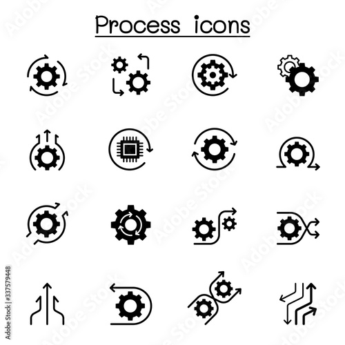Process icon set vector illustration graphic design