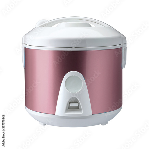 Rice cooker isolated on white background with clipping path.