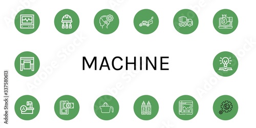 Set of machine icons
