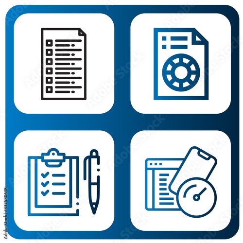 Set of questionnaire icons