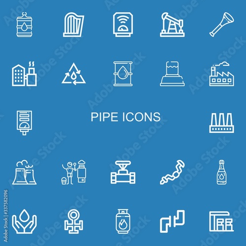 Editable 22 pipe icons for web and mobile