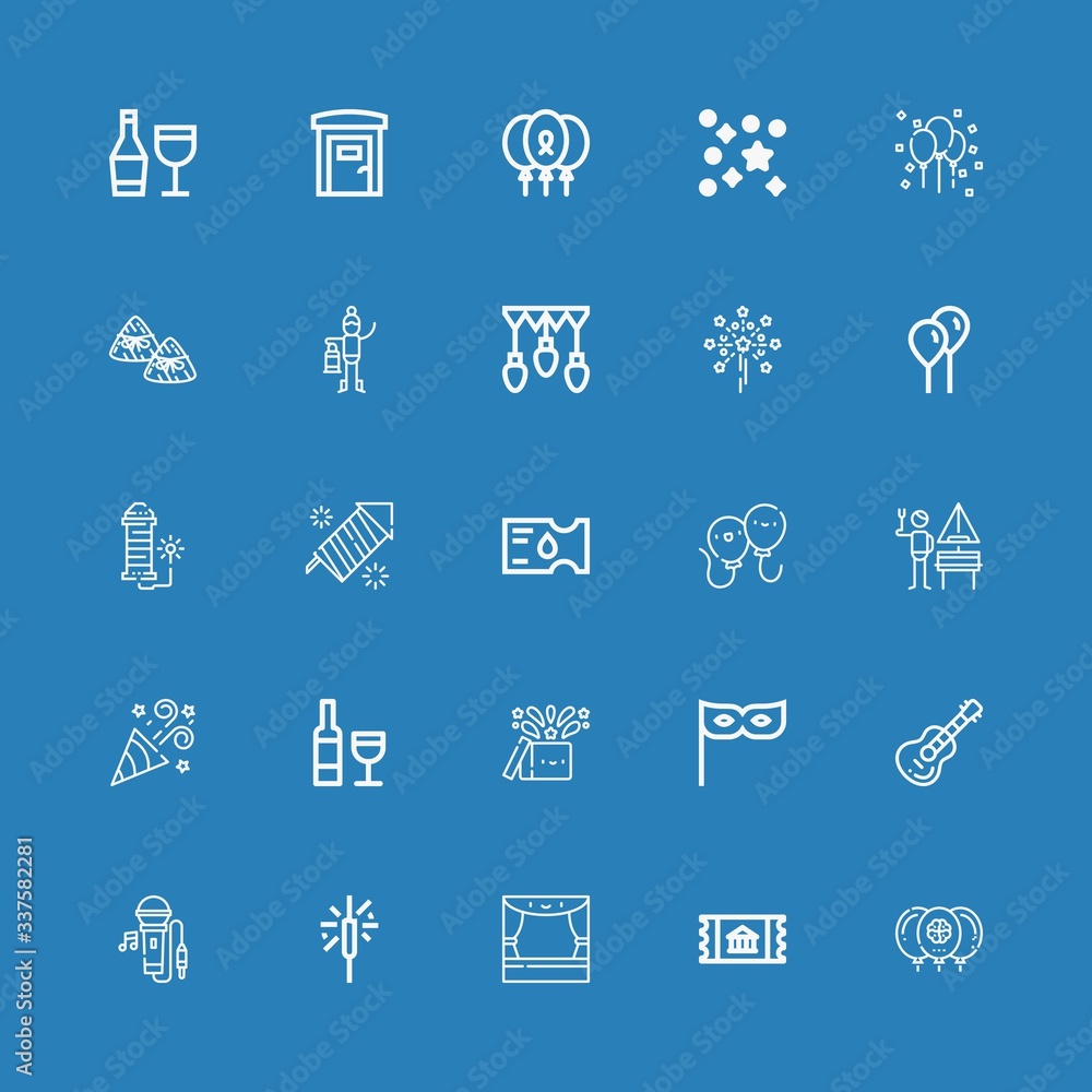 Editable 25 festival icons for web and mobile Editable 25 festival icons for web and mobile