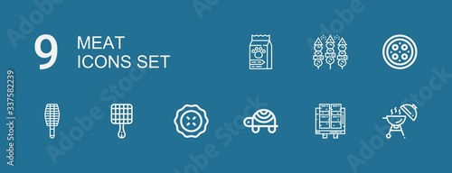 Editable 9 meat icons for web and mobile
