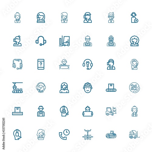 Editable 36 operator icons for web and mobile