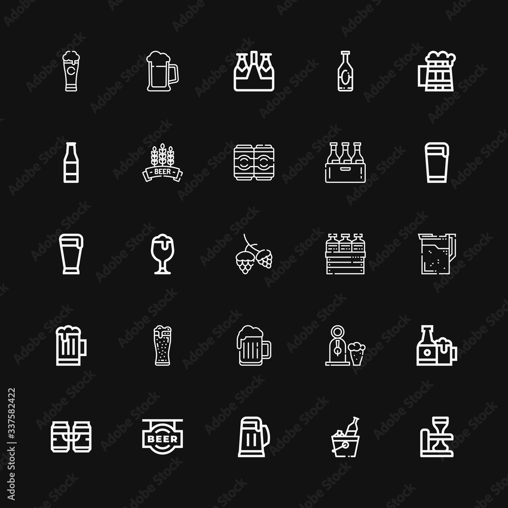 Editable 25 ale icons for web and mobile