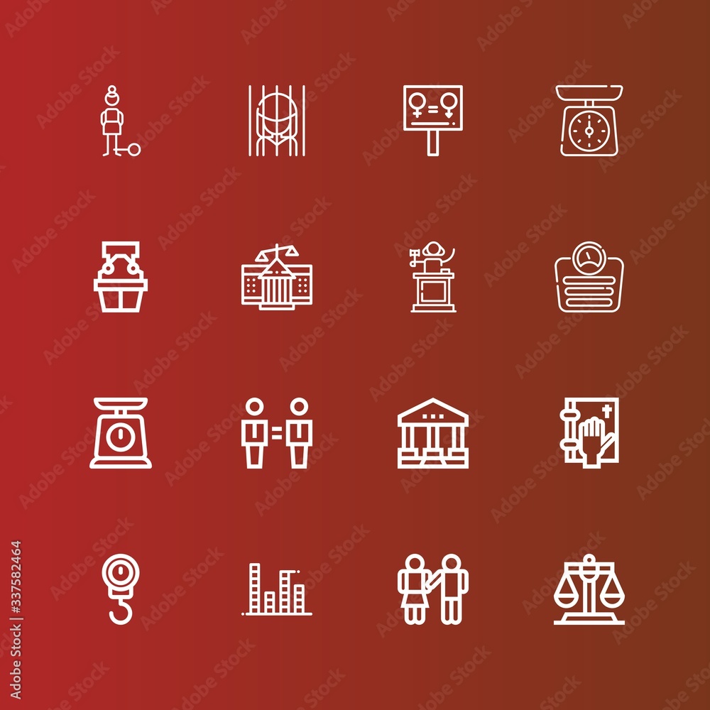 Editable 16 lawyer icons for web and mobile Editable 16 lawyer icons for web and mobile