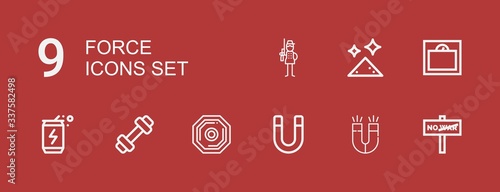 Editable 9 force icons for web and mobile