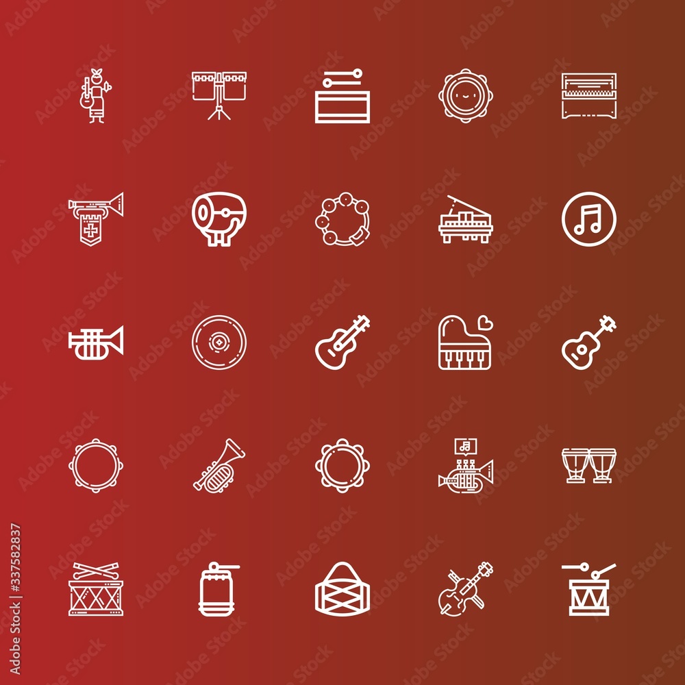 Editable 25 jazz icons for web and mobile Editable 25 jazz icons for web and mobile