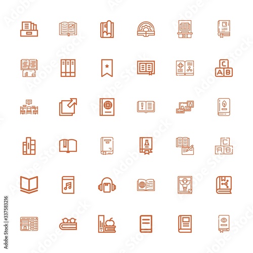 Editable 36 dictionary icons for web and mobile © Nadir