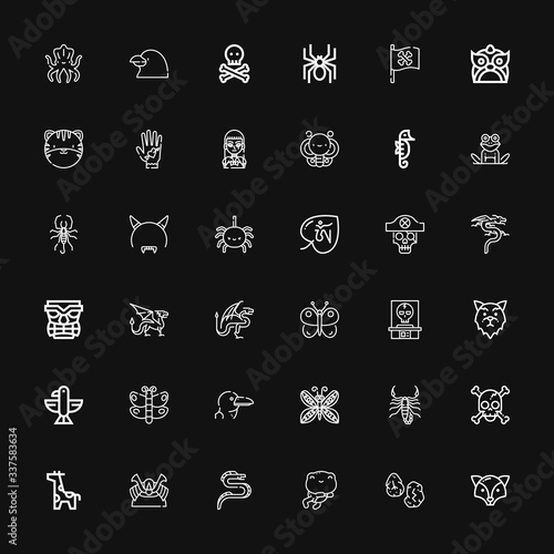 Editable 36 tattoo icons for web and mobile