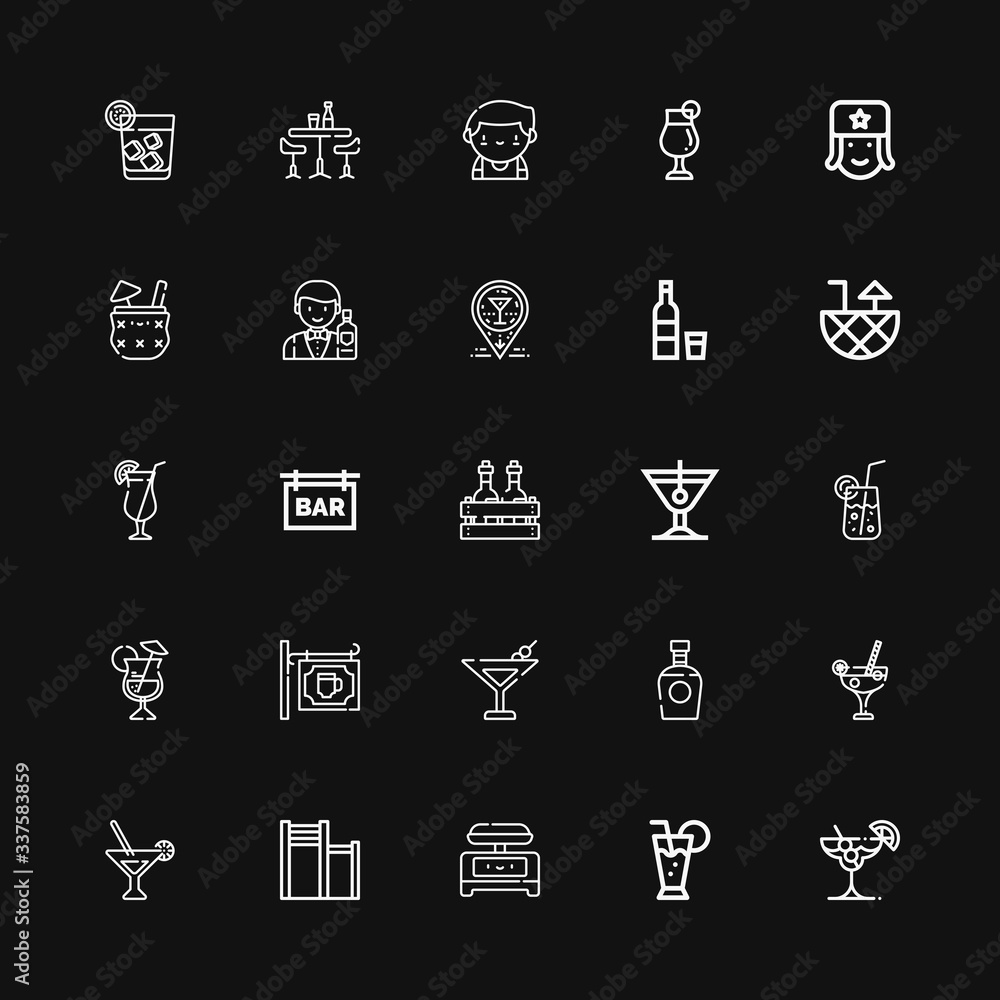 Editable 25 vodka icons for web and mobile