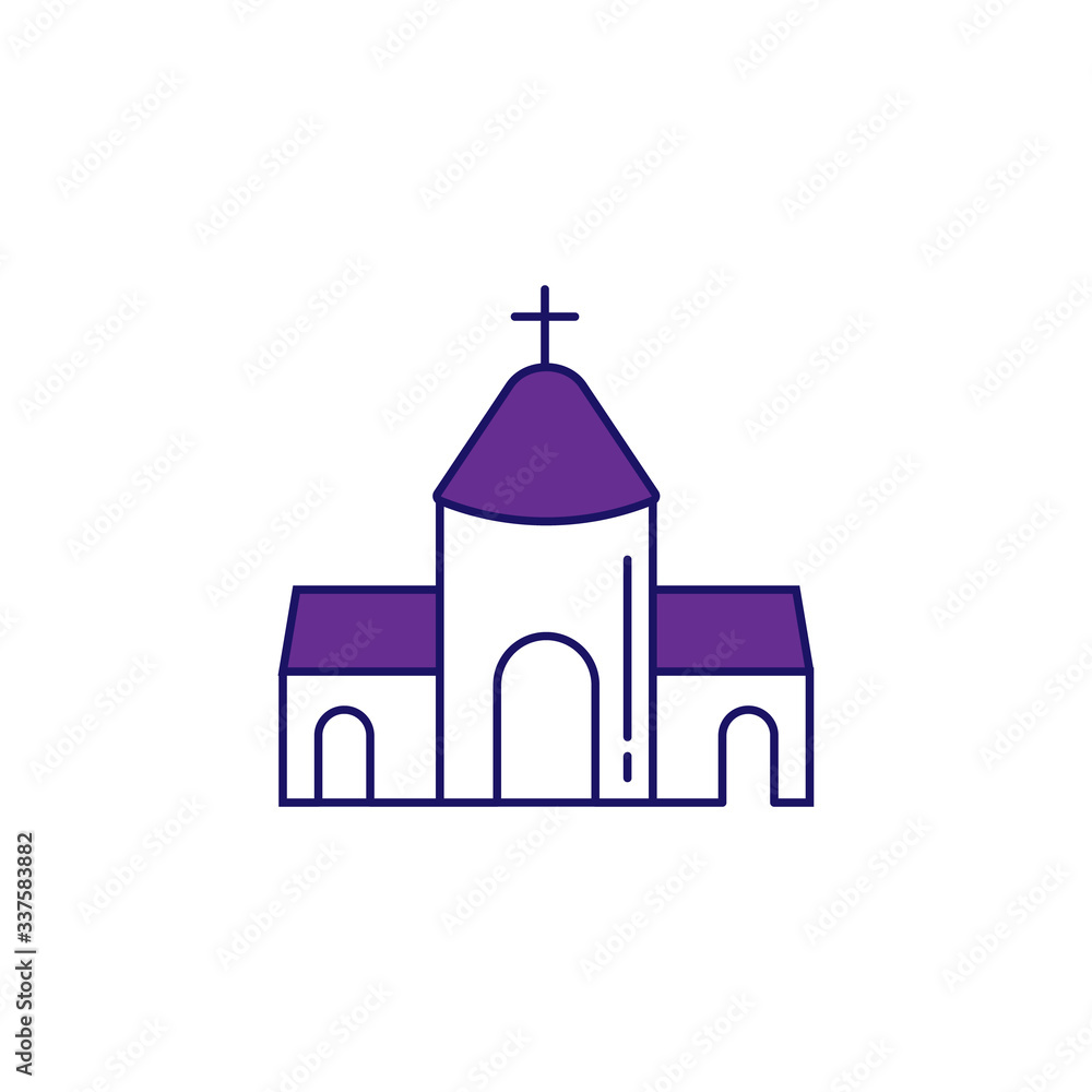 church building outline easter icon