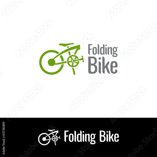 City folding bike logo design vector illustration