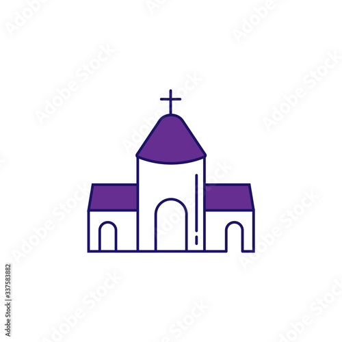 church building outline easter icon