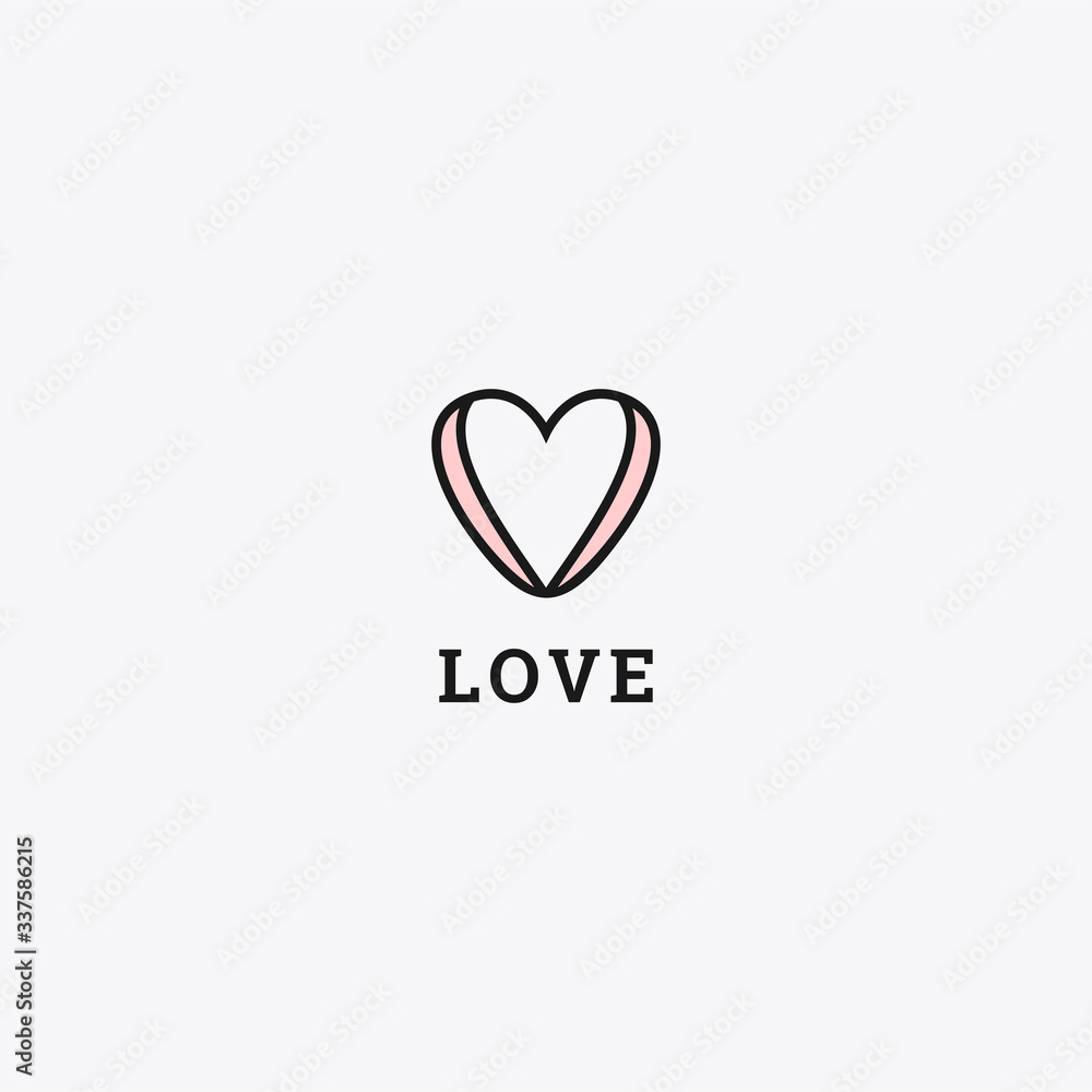Love logo template design in Vector illustration 