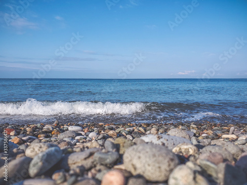 Black Sea in Batumi, Georgia. Quiet and empty background.