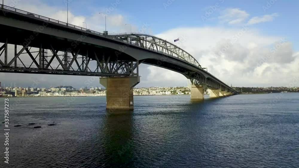 Rising above a popular Auckland bridge, New Zealand. Rising above a popular Auckland bridge, New Zealand.