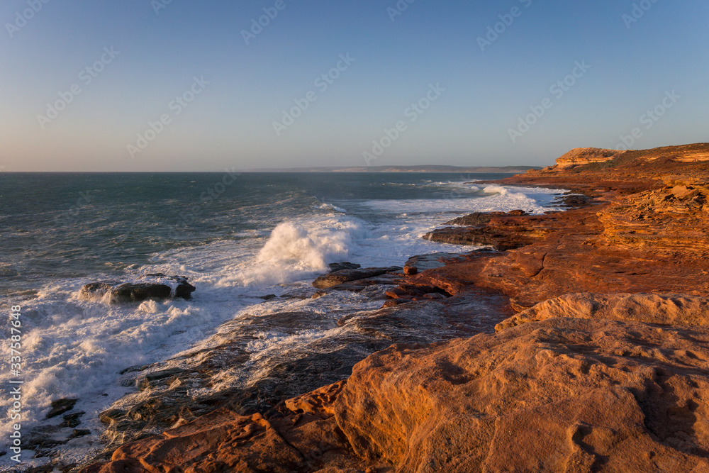 Castle rock at sunset in Kalbarri on the coast of Western Australia