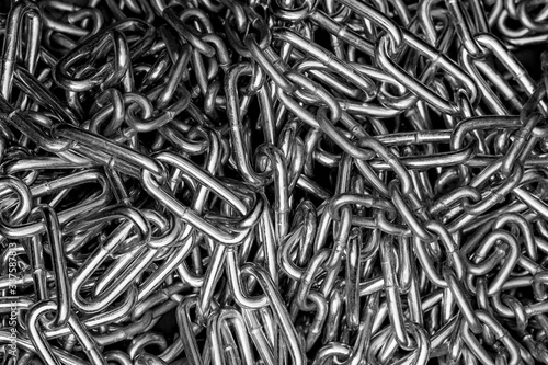 metal chains for background, black and white