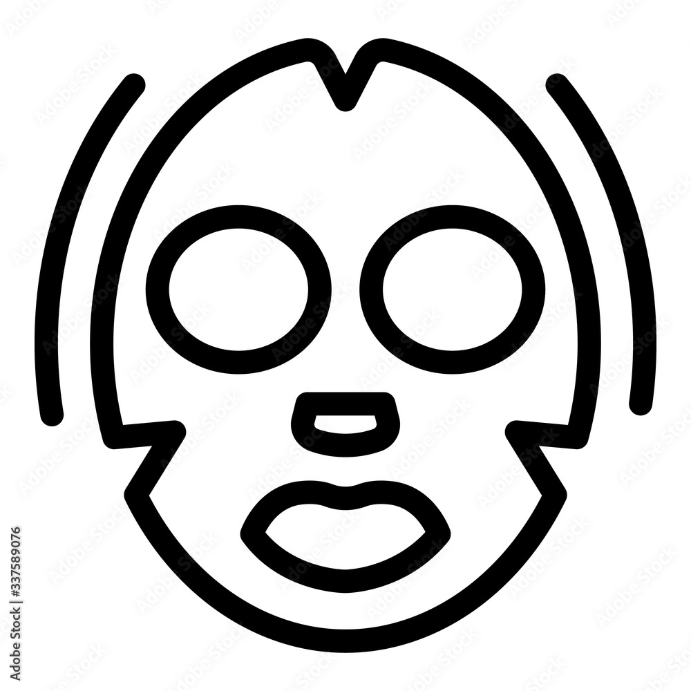 Moisturizing face mask icon. Outline moisturizing face mask vector icon for web design isolated on white background Moisturizing face mask icon. Outline moisturizing face mask vector icon for web design isolated on white background