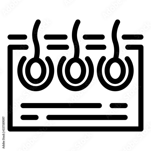 Three hair bulbs icon. Outline three hair bulbs vector icon for web design isolated on white background