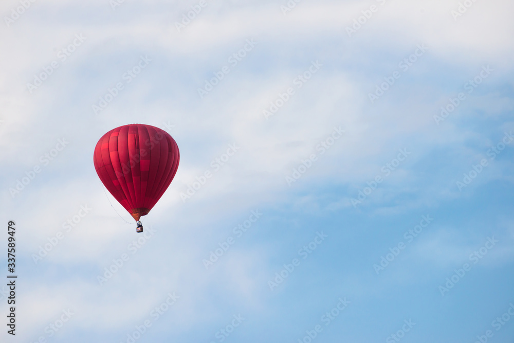 Red balloon in the blue sky Red balloon in the blue sky