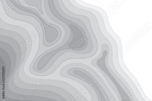 Paper art monochrome abstract template mirage concept black gray and white for background. Vector illustration design Hand drawn