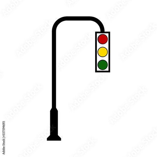 Traffic light icon. Traffic light sign isolated on white background