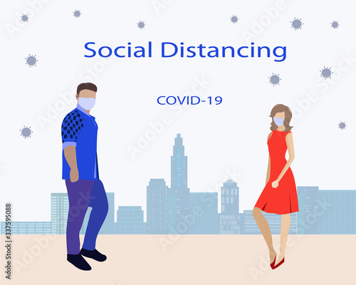 Social distance between men and women in the city
