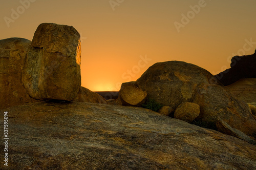 sunset in the mountains