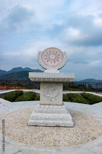 On April 5, 2020, the Chinese quanzhou city park. Timekeeping instrument in ancient China: coronagraph..