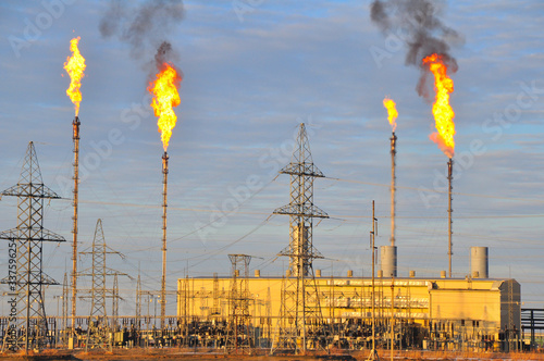The oil and gas  refinary plant