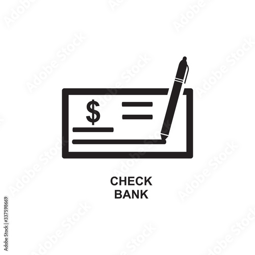 CHECK BANK ICON , PAYMENT BANKING ICON