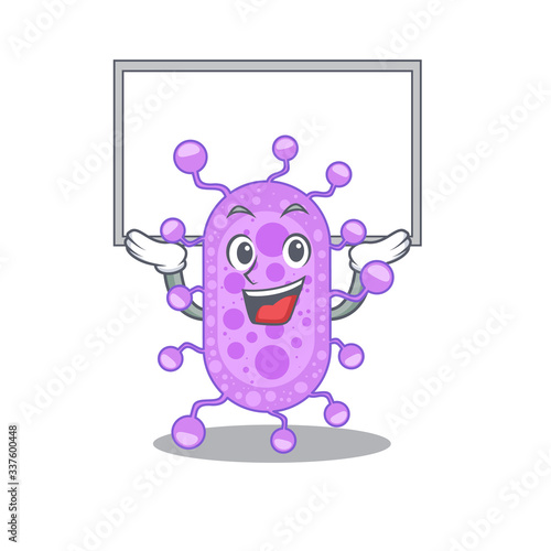Mascot design of mycobacterium lift up a board