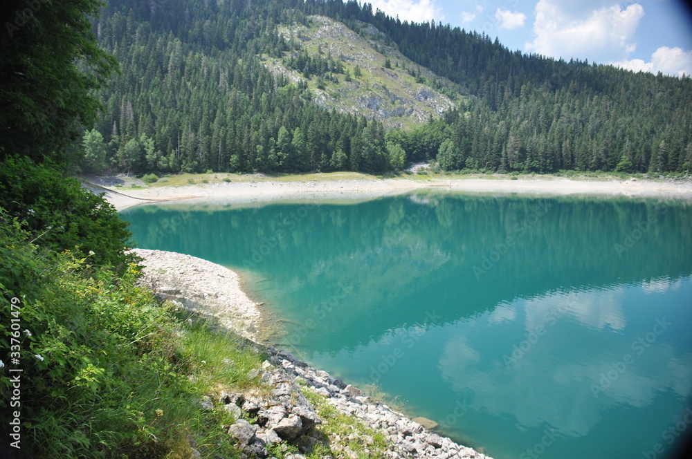 Black lake in the Durmitor mountains near Zabljak. A beautiful place in Montenegro