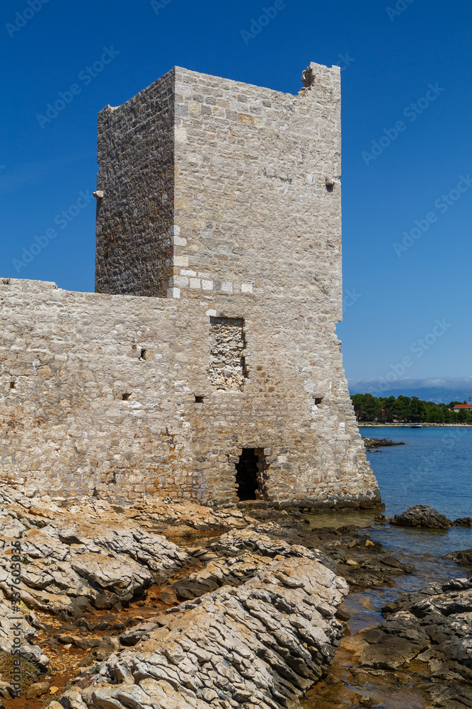 Ruins of the medieval Vir castle, Croatia