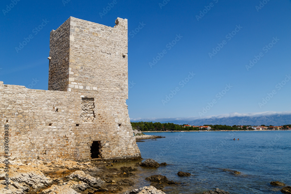 Ruins of the medieval Vir castle, Croatia