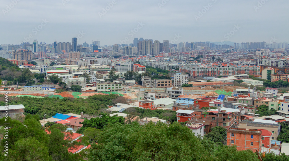 Panorama of Quanzhou City, China.