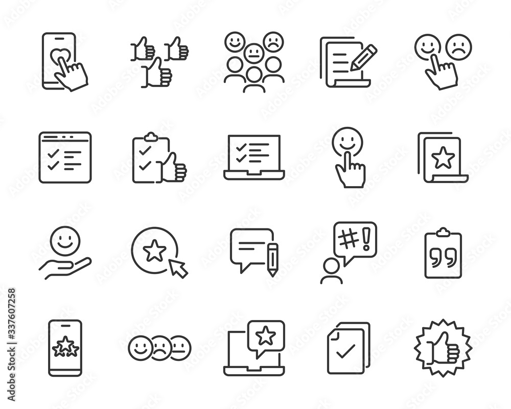 set of feedback icons, customer, rating, review set of feedback icons, customer, rating, review