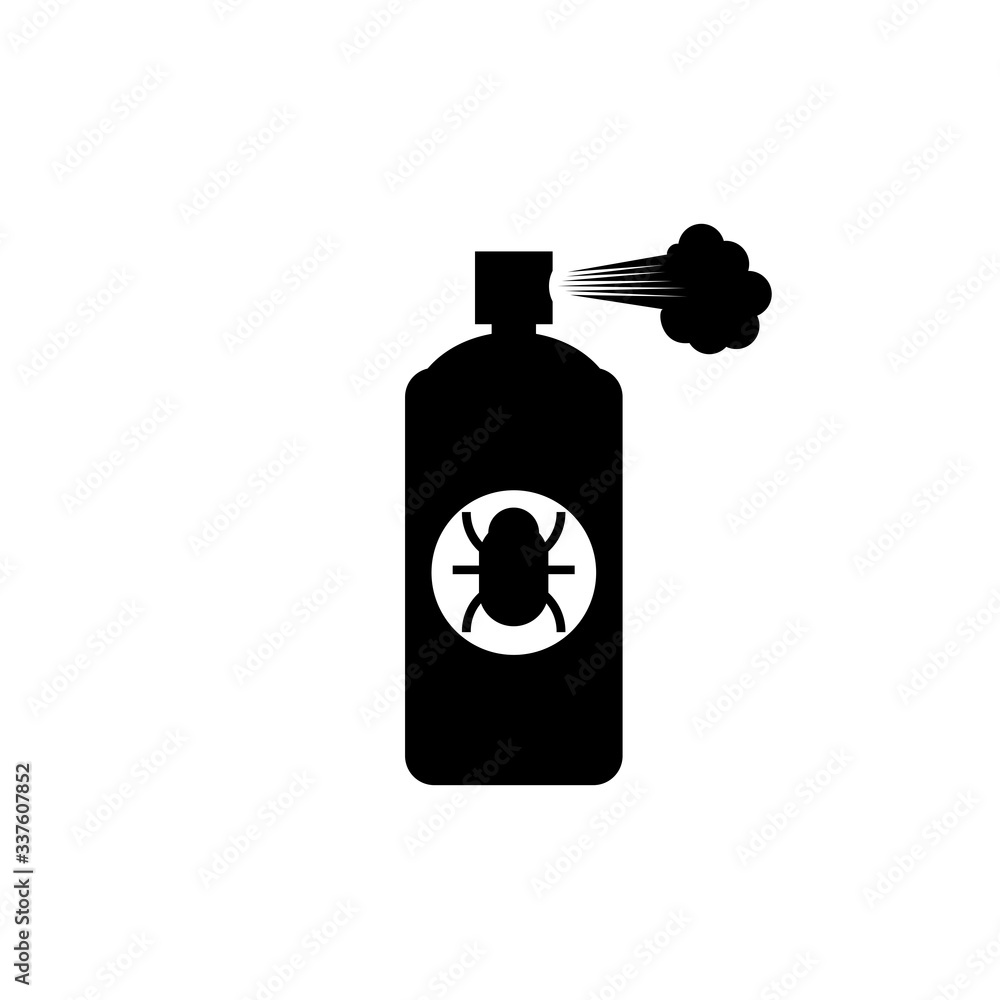 Bug spray icon, filled flat sign isolated on white background Bug spray icon, filled flat sign isolated on white background