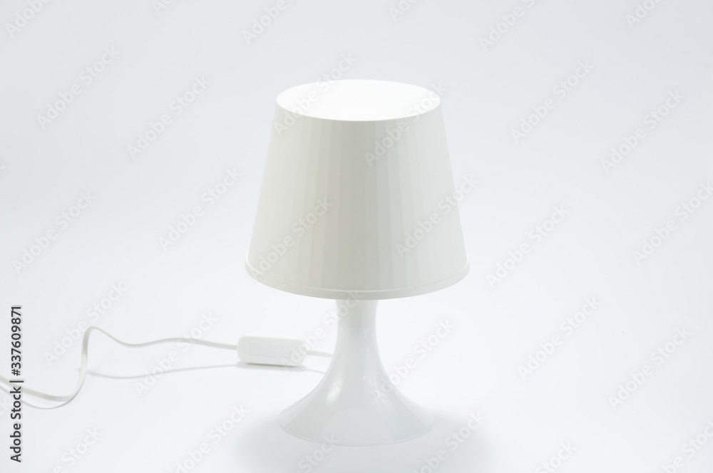 White table lamp on a white background White table lamp on a white background