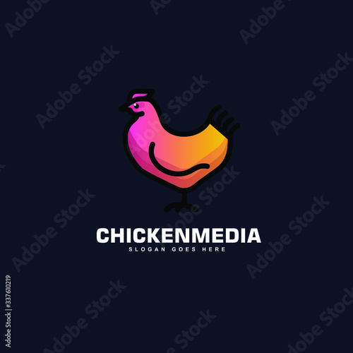 Modern colorful logo design template gradient color Premium Vector